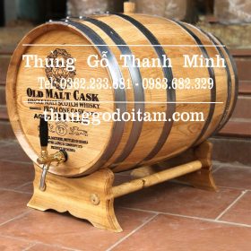 Thùng Gỗ Sồi Đựng Rượu
